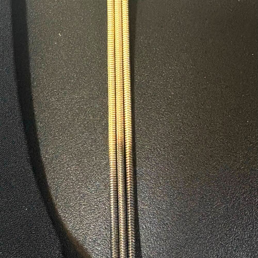 Silpada Cascading Colorblock Two-Toned Gold & Silver Tone Necklace 36" K&R - Picture 2 of 6